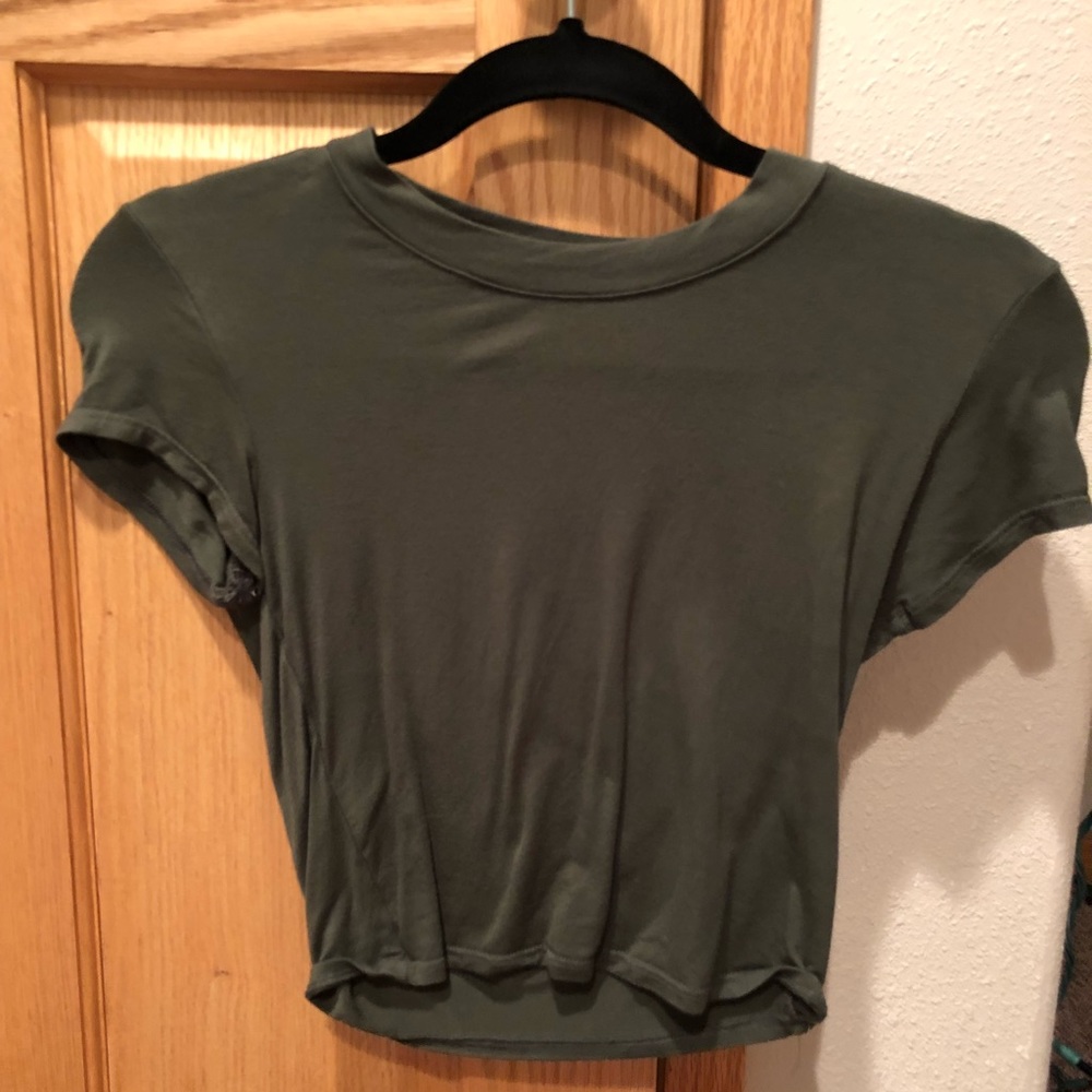 Dark Green Crop Top